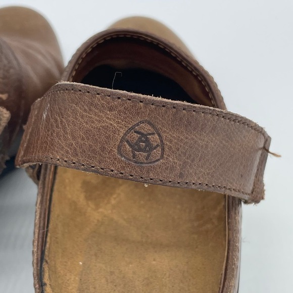 Ariat Women's Brown Leather Slip-On Back-Strap Comfort Clogs  #10023106 - Size 6 - Picture 13 of 14